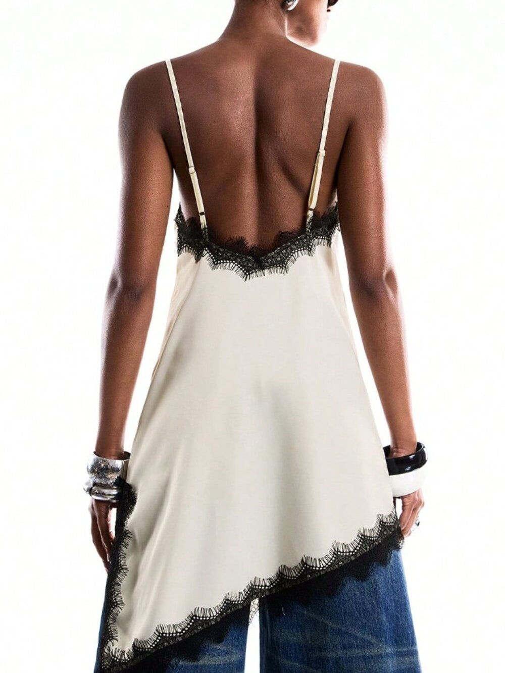 Multicolor Elegant Asymmetrical Ruched Unlined Spaghetti Strap Cami Dress - Picture 2 of 8
